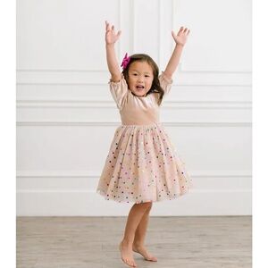 Ollie Jay Diana Dress in Confetti Cream